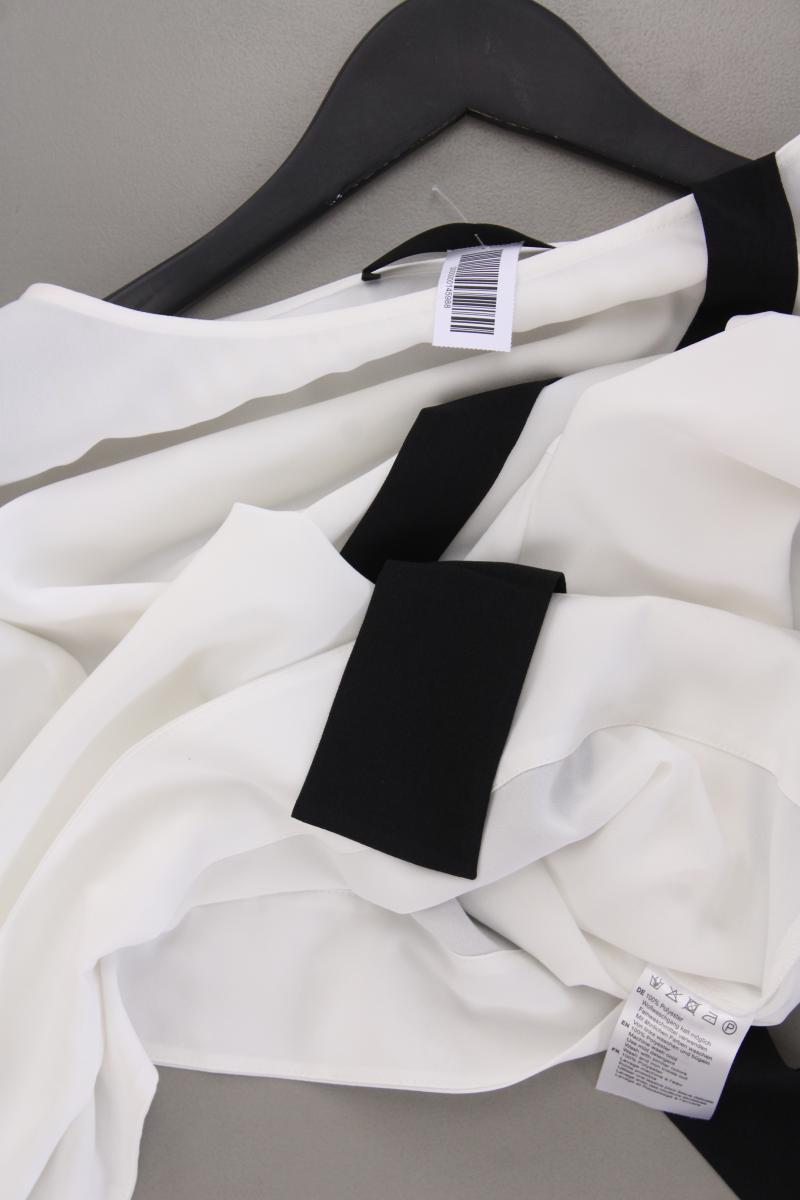 Hallhuber Classic Bluse Gr. 40 neuwertig 3/4 Ärmel weiß aus Polyester