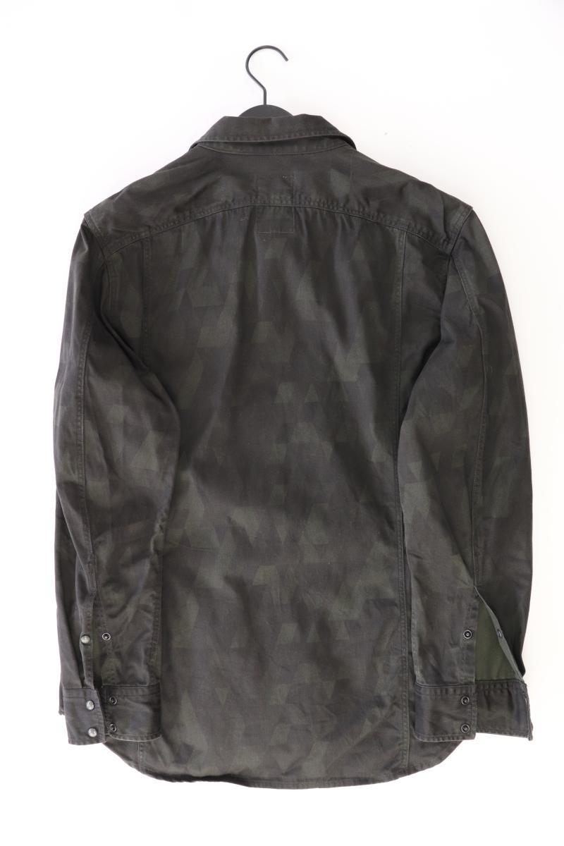 G-Star RAW Langarmhemd für Herren Gr. XXL camouflage olivgrün aus Baumwolle