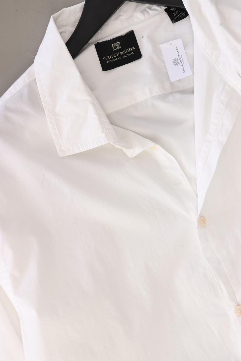 Scotch & Soda Langarmhemd für Herren Gr. XXL weiß aus Baumwolle