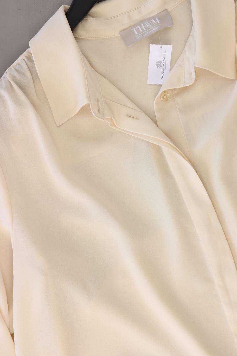 Thom by Thomas Rath Langarmbluse Gr. 42 neuwertig creme aus Polyester
