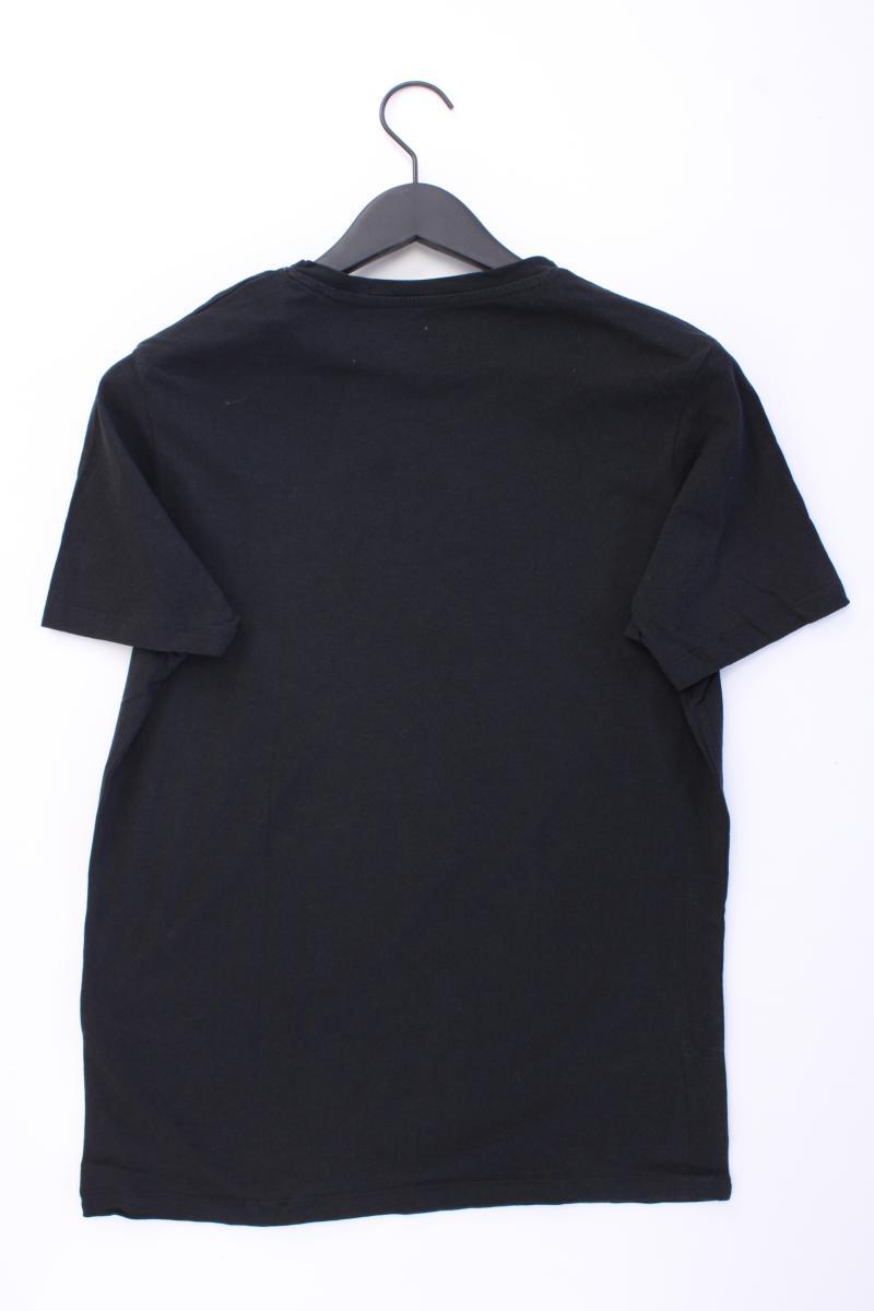 Jack & Jones Printshirt für Herren Gr. L Kurzarm schwarz aus Baumwolle