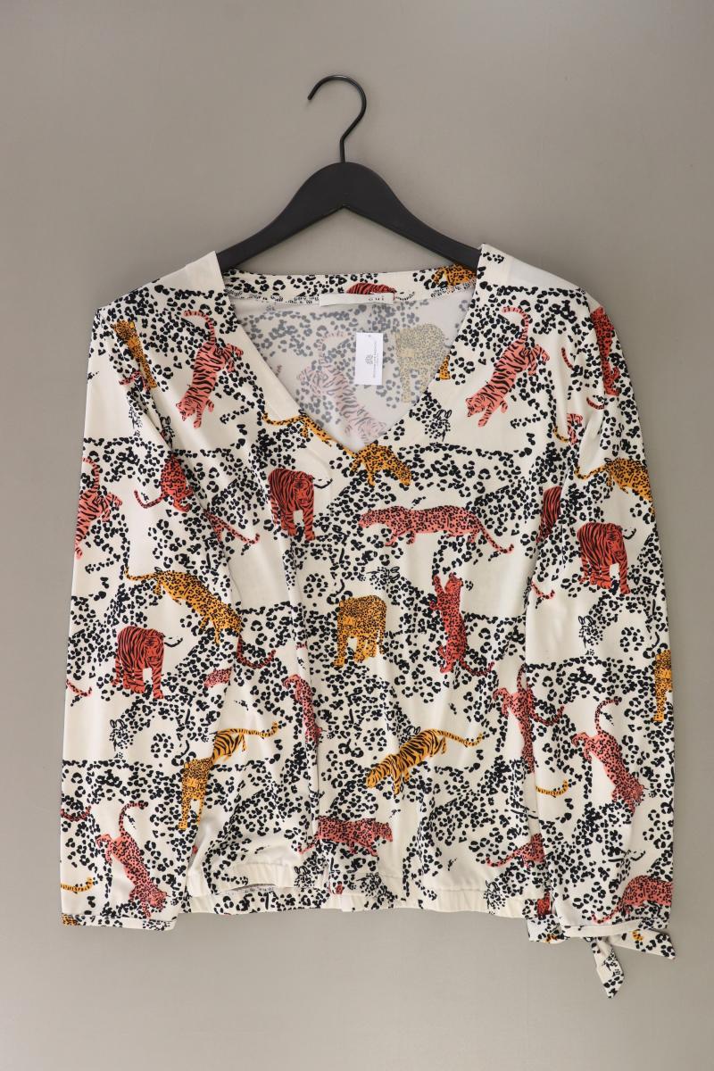 Oui Bluse mit Tigermuster Gr. 44 mit Tierdruck Langarm mehrfarbig aus Polyester