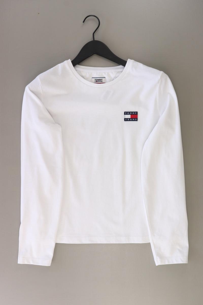 Tommy Jeans Longsleeve-Shirt Gr. L Langarm weiß aus Baumwolle
