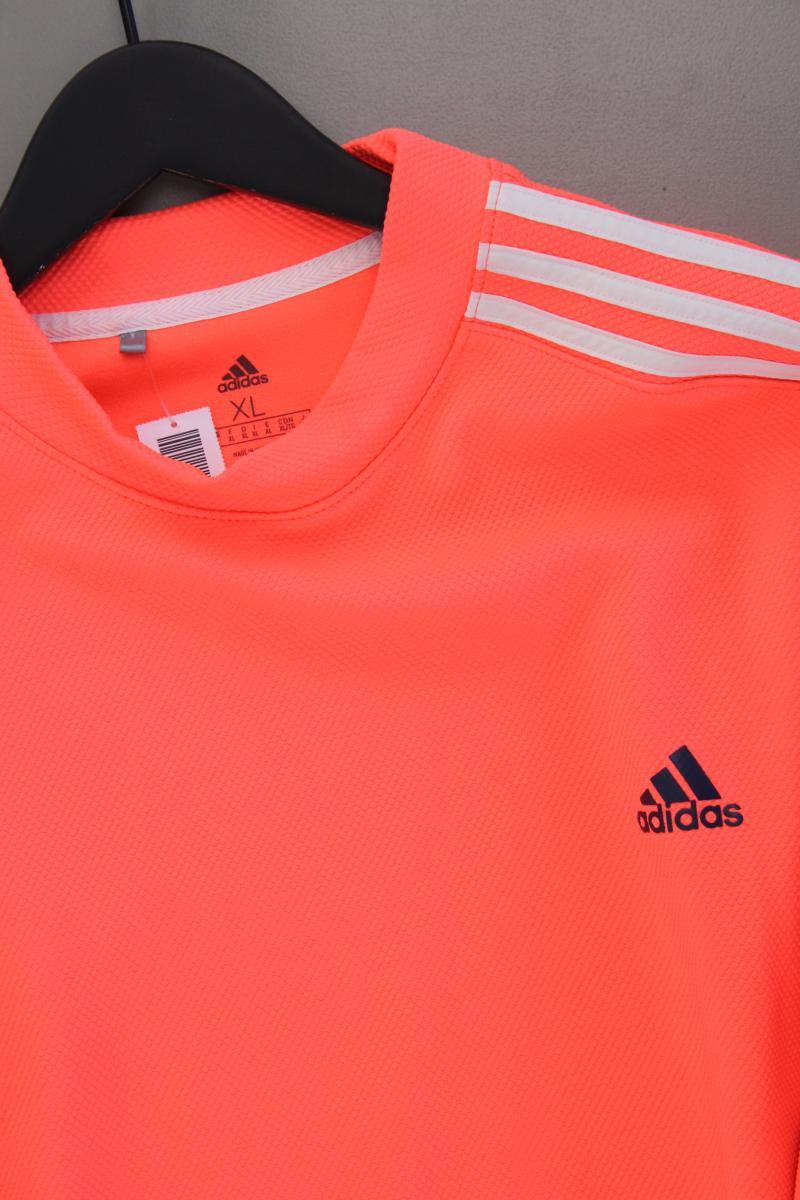 Adidas Pullover neon für Herren Gr. XL neuwertig orange aus Polyester