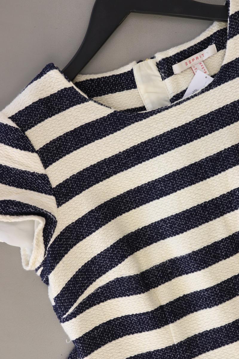 Esprit Bleistiftkleid Gr. 36 gestreift Kurzarm blau aus Baumwolle