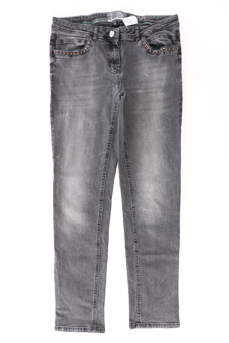 Cecil Straight Jeans Gr. W30 mit Nieten grau aus Baumwolle