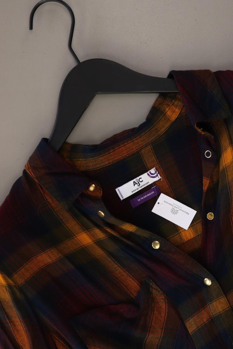 AJC Fashion Karobluse Gr. 40 kariert Langarm mehrfarbig aus Baumwolle