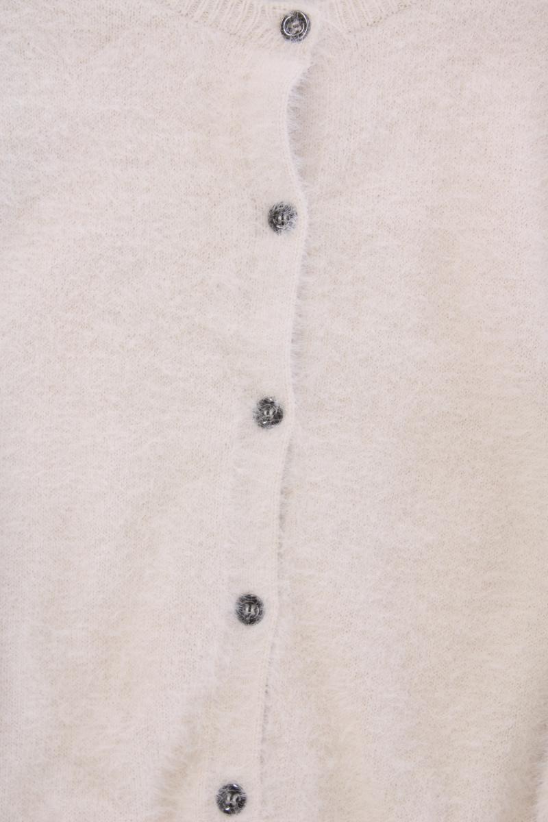 Monari Strickjacke Gr. 44 Langarm creme