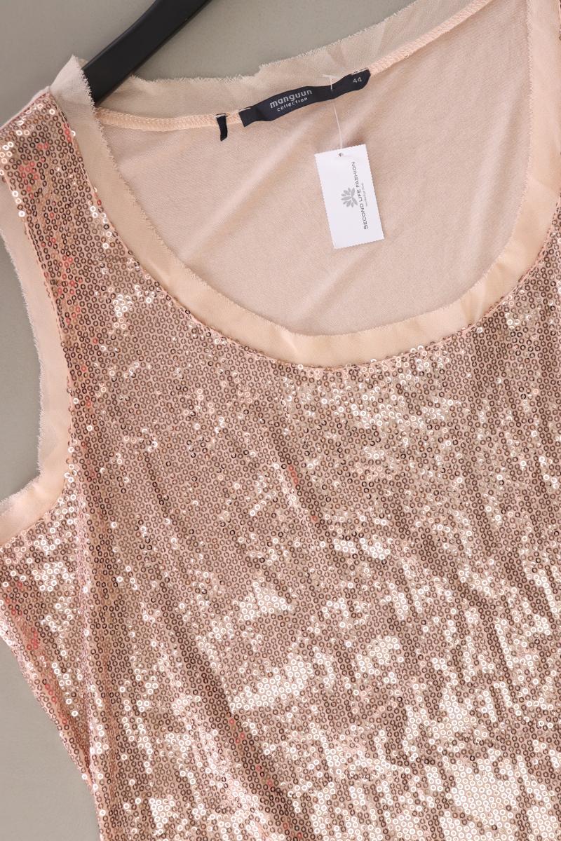 Manguun Trägertop Gr. 44 mit Pailletten rosa aus Polyester