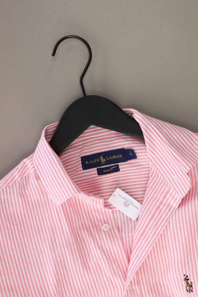 Ralph Lauren Langarmhemd für Herren Gr. S gestreift rosa aus Baumwolle