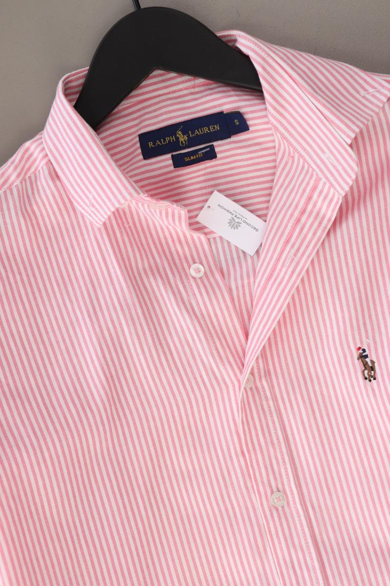 Ralph Lauren Langarmhemd für Herren Gr. S gestreift rosa aus Baumwolle