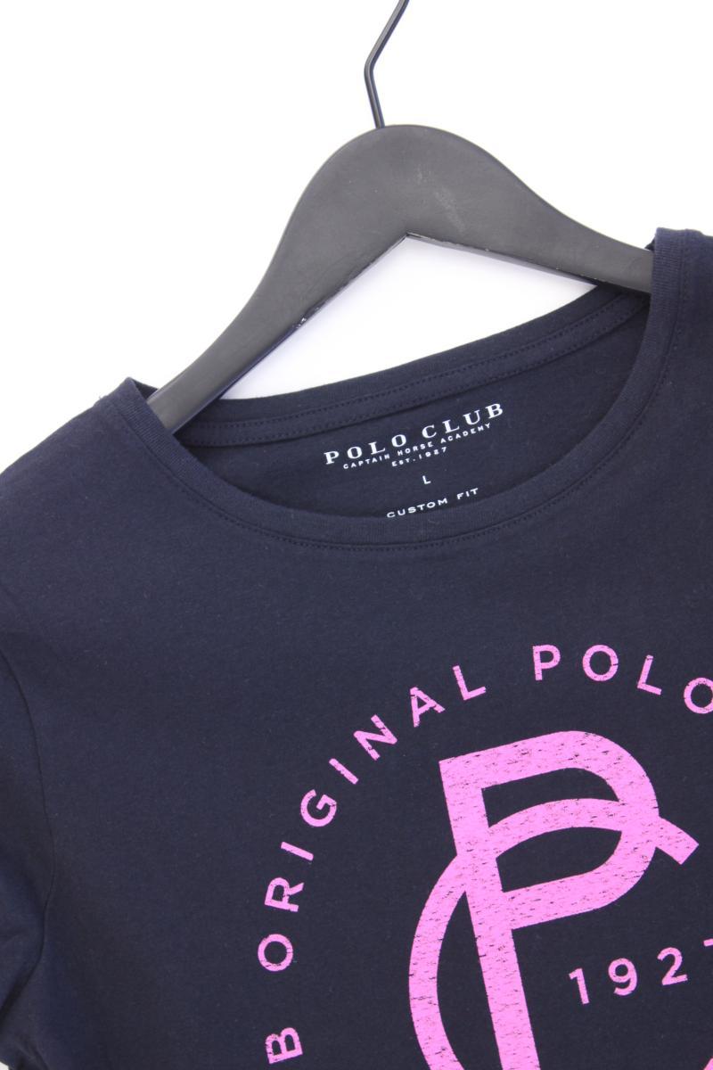 Polo Club Printshirt Gr. L Kurzarm blau