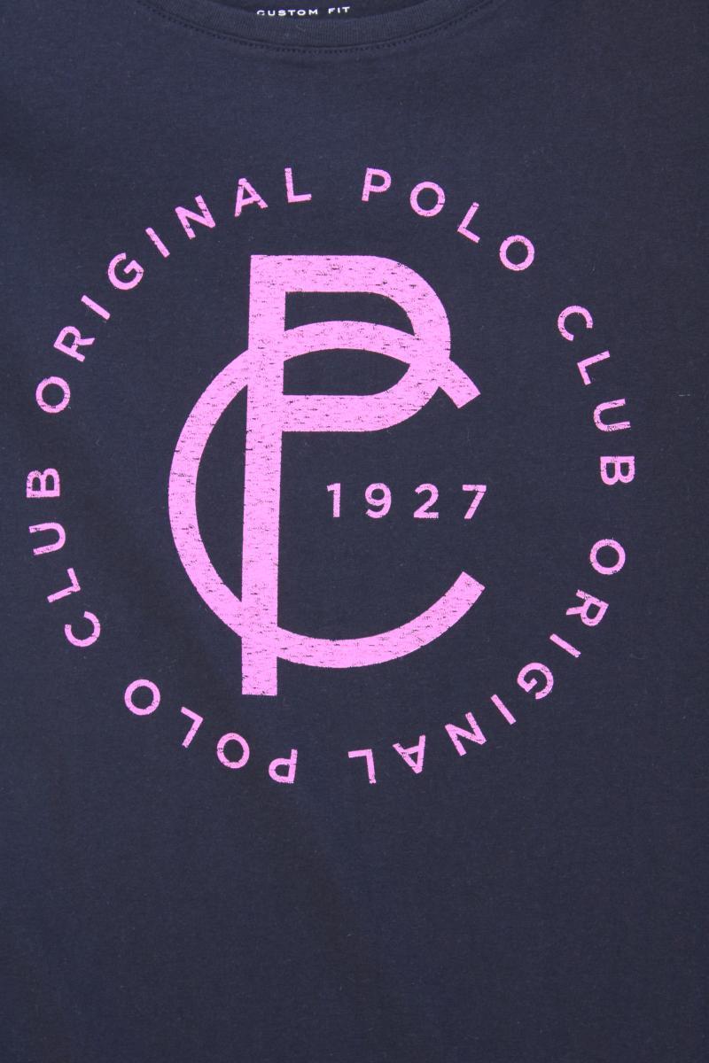 Polo Club Printshirt Gr. L Kurzarm blau