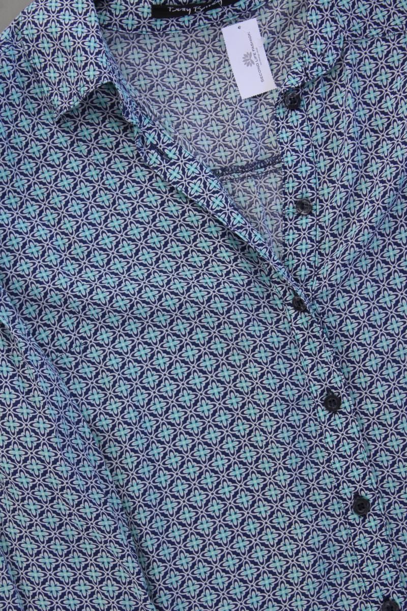 Betty Barclay Oversize-Bluse Gr. 36 geometrisches Muster 3/4 Ärmel blau