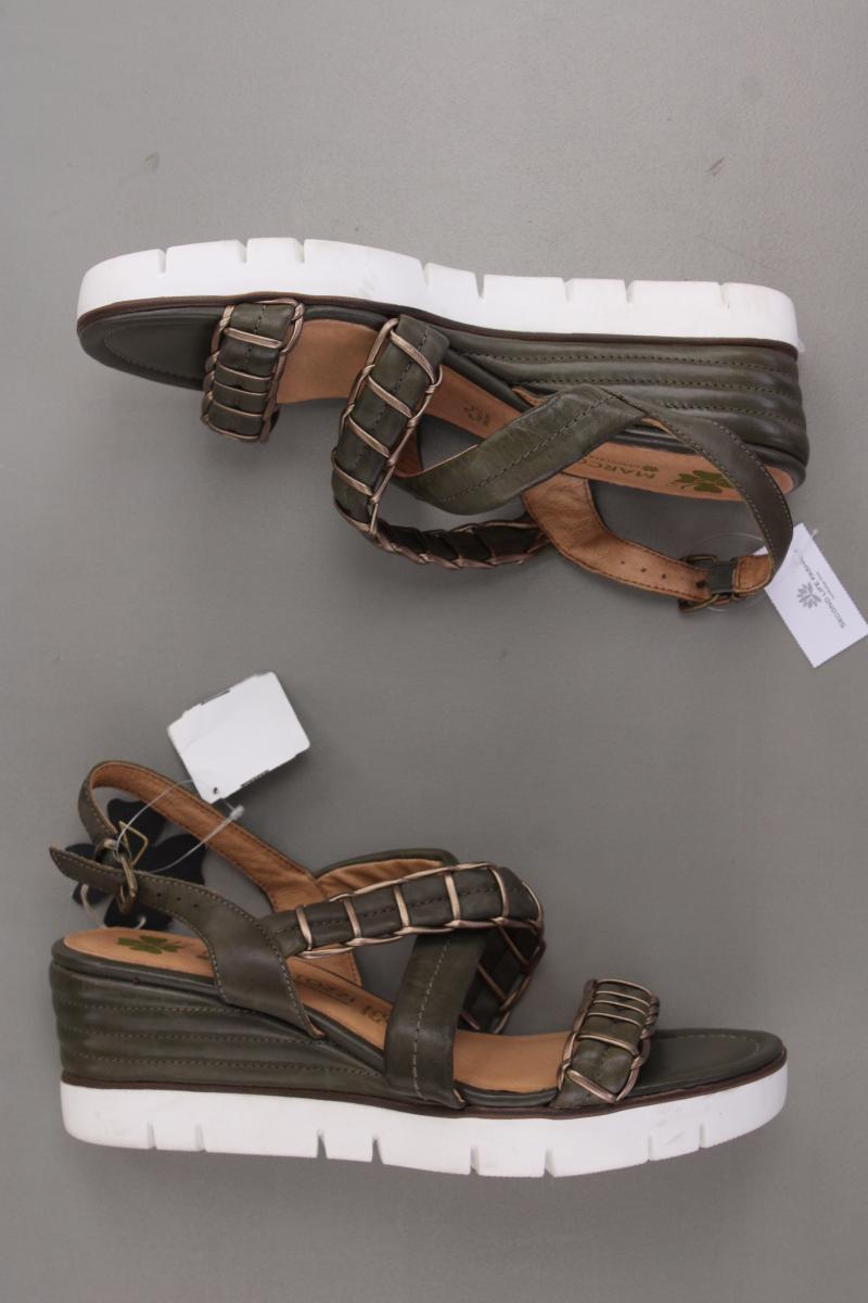 Marco Tozzi Sandalen Gr. 41 neuwertig Neupreis: 69,95€! olivgrün aus Leder