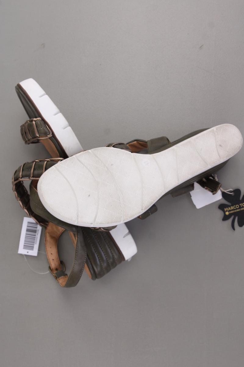 Marco Tozzi Sandalen Gr. 41 neuwertig Neupreis: 69,95€! olivgrün aus Leder