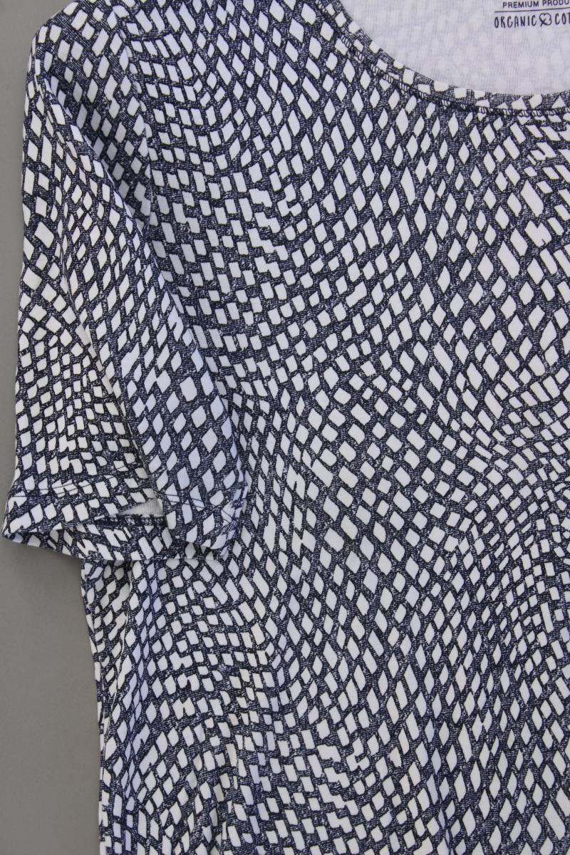 olsen Printshirt Gr. 44 geometrisches Muster neuwertig Kurzarm blau