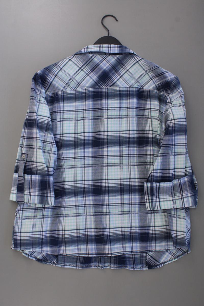 Adagio Karobluse Gr. 46 kariert 3/4 Ärmel blau aus Baumwolle