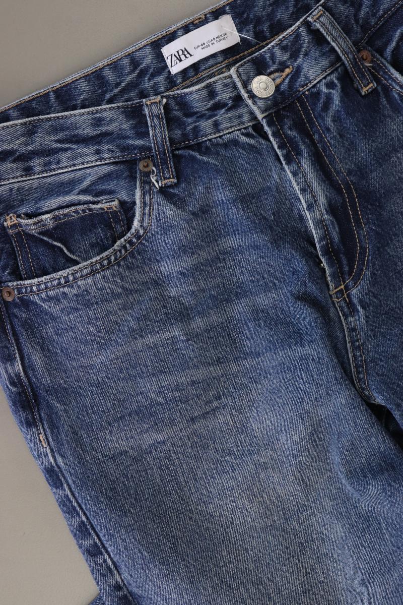 Zara Straight Jeans Gr. 40 blau aus Baumwolle