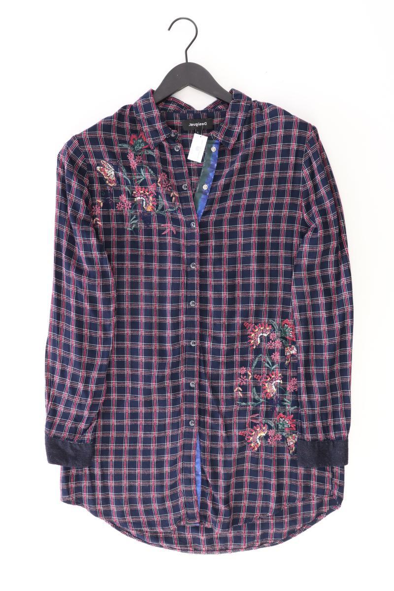 Desigual Karobluse Gr. L kariert Langarm mehrfarbig aus Viskose