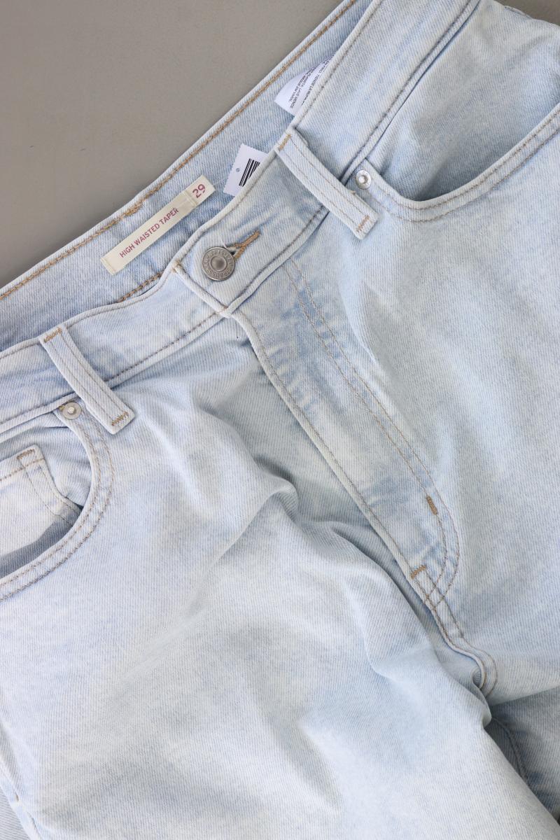 Levi's High Waisted Taper Jeans Gr. W29/L27 blau aus Baumwolle