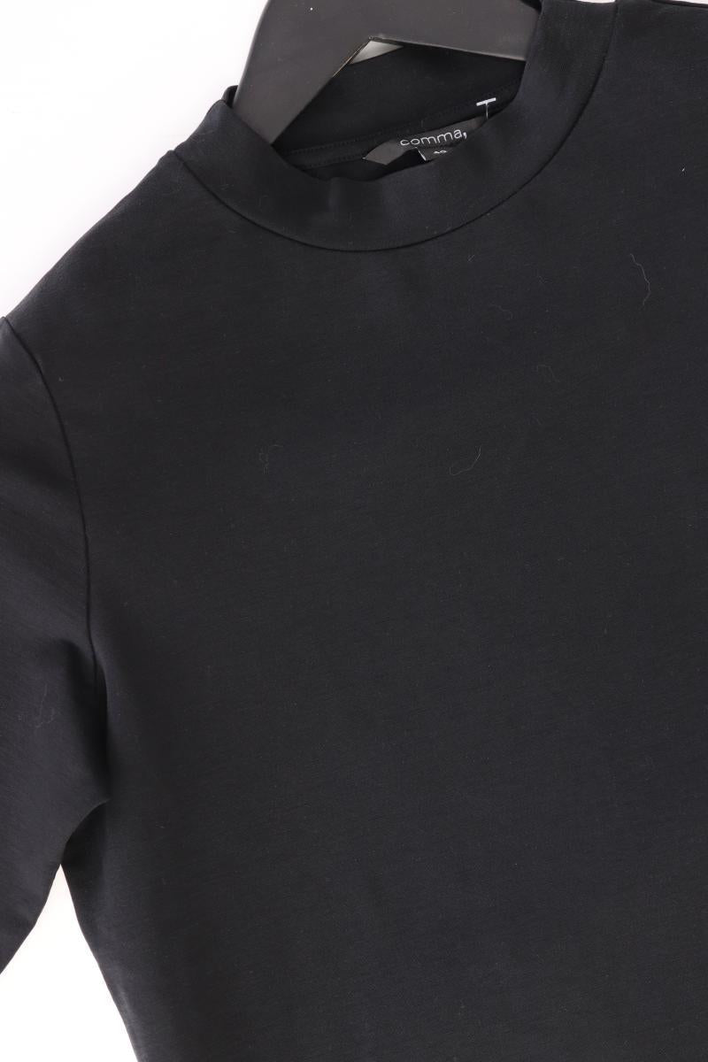 comma, T-Shirt Gr. 40 Kurzarm schwarz aus Lyocell
