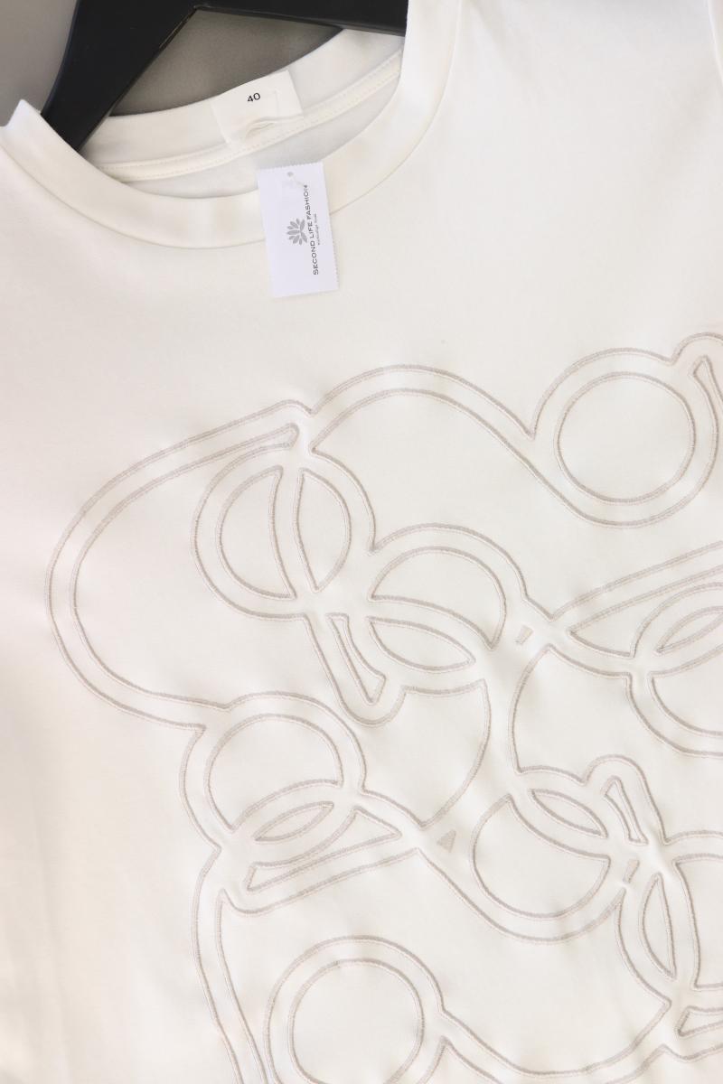 s.Oliver T-Shirt Gr. 40 neuwertig Kurzarm creme aus Baumwolle