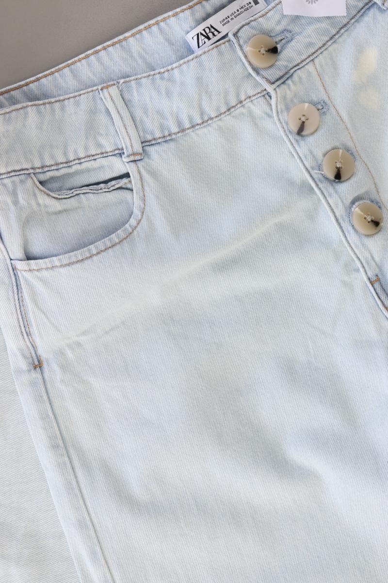 Zara Straight Jeans Gr. 40 blau aus Baumwolle