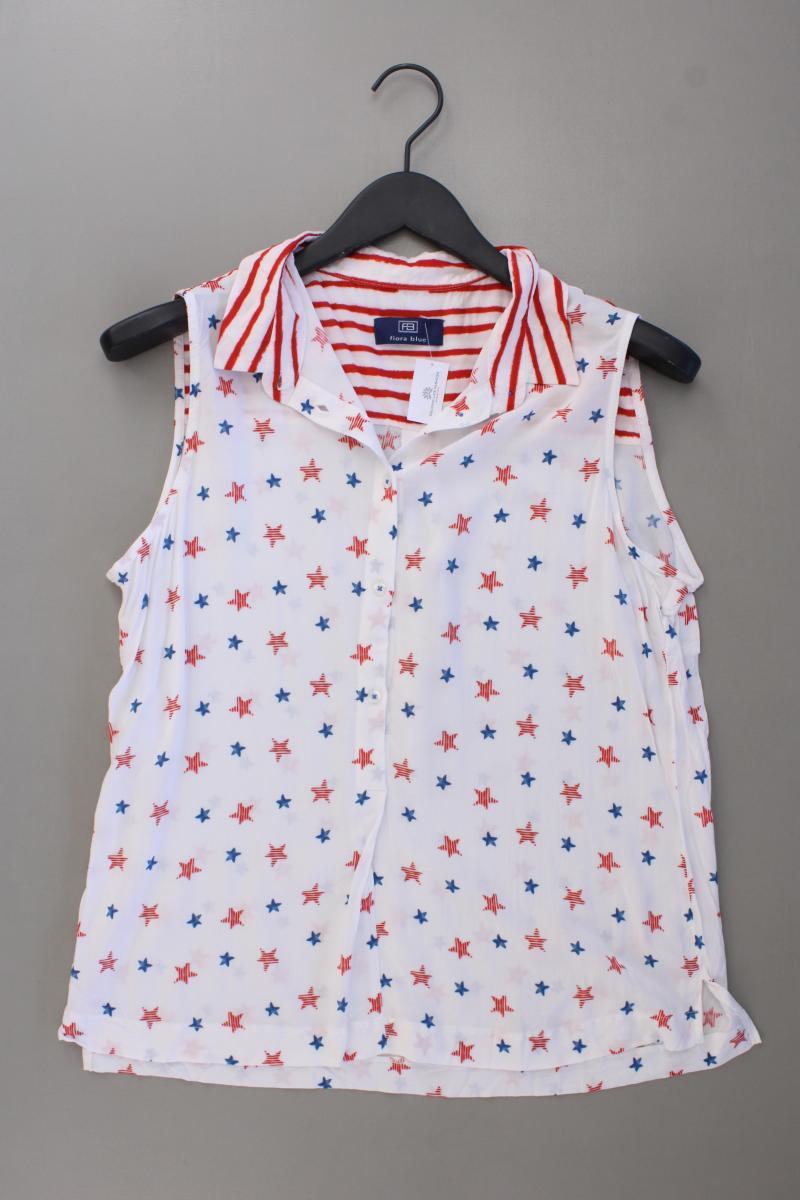 fiora blue Bluse mit Sternenmuster Gr. 38 Ärmellos weiß