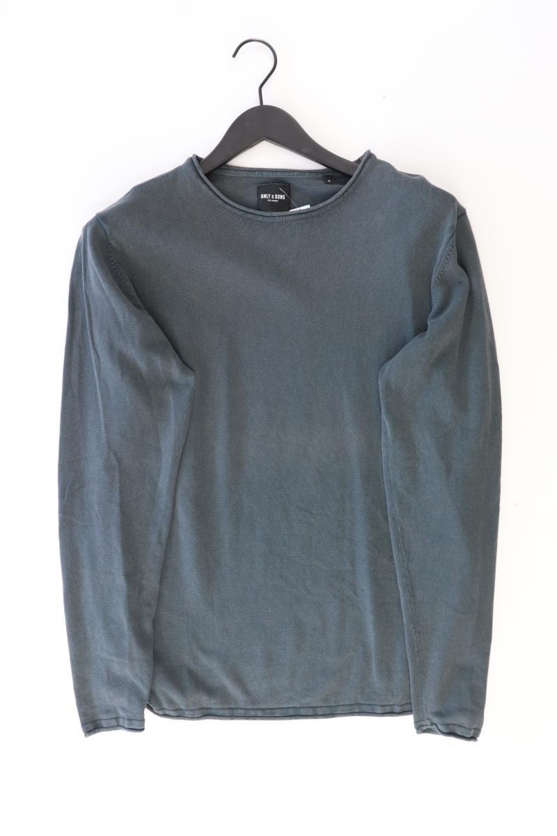 ONLY & SONS Feinstrickpullover für Herren Gr. M grau aus Baumwolle
