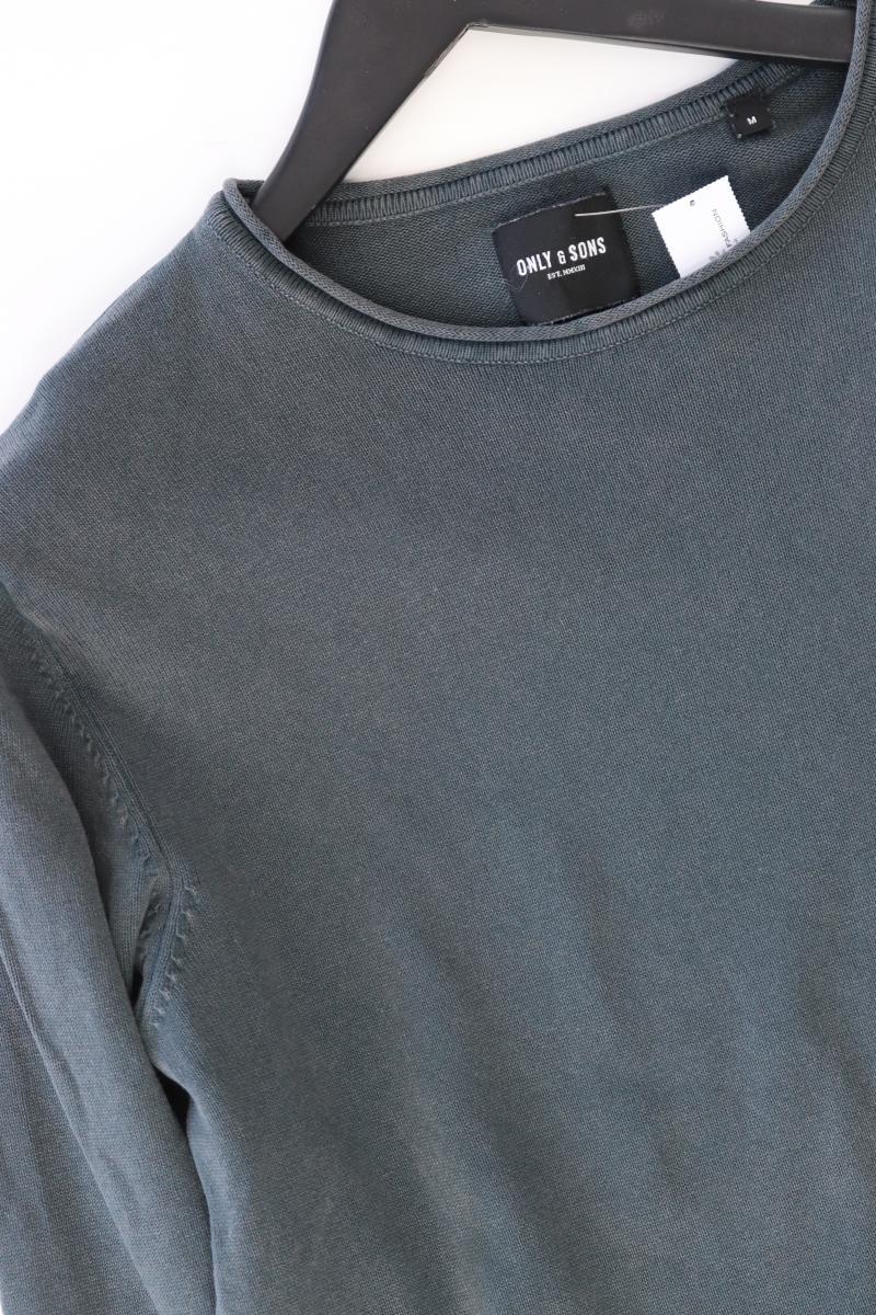 ONLY & SONS Feinstrickpullover für Herren Gr. M grau aus Baumwolle