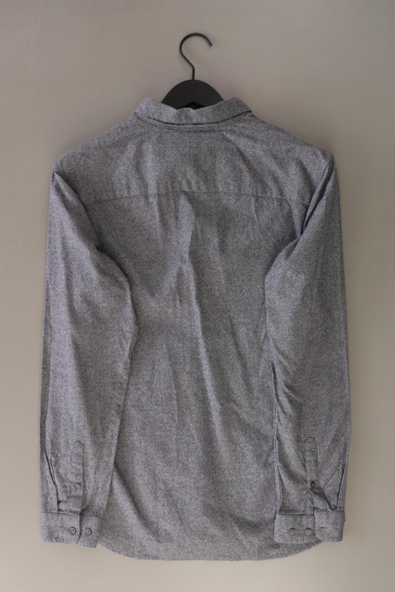 Jack & Jones Langarmhemd für Herren Gr. M grau aus Baumwolle