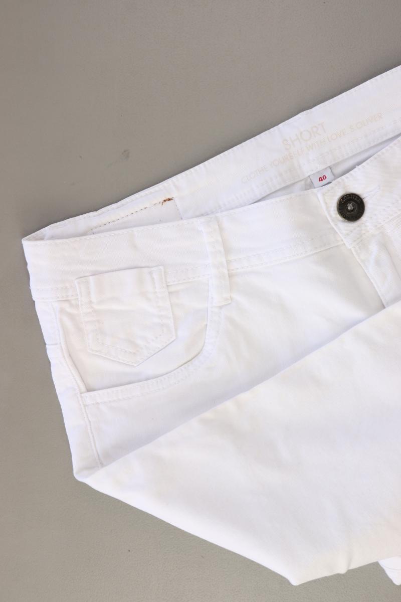 s.Oliver Shorts Gr. 40 weiß aus Baumwolle