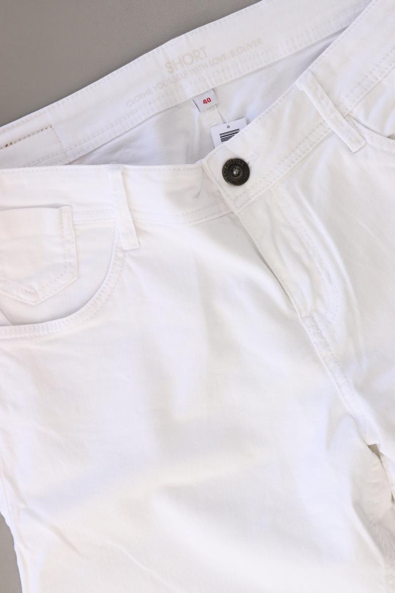 s.Oliver Shorts Gr. 40 weiß aus Baumwolle