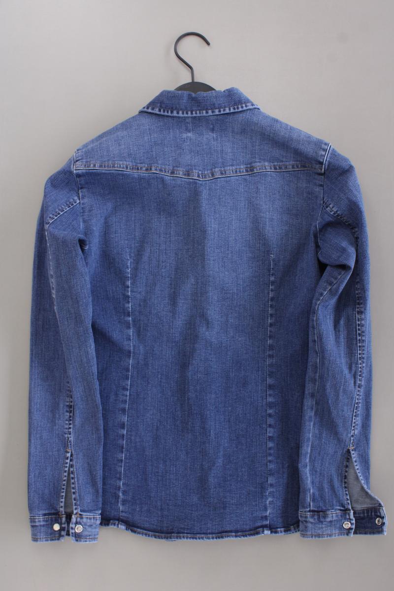 Esprit Jeansbluse Gr. M neuwertig Langarm blau aus Baumwolle