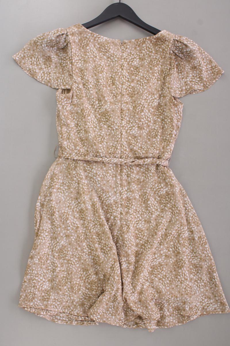 DKNY Chiffonkleid Gr. 34 Kurzarm braun aus Polyester