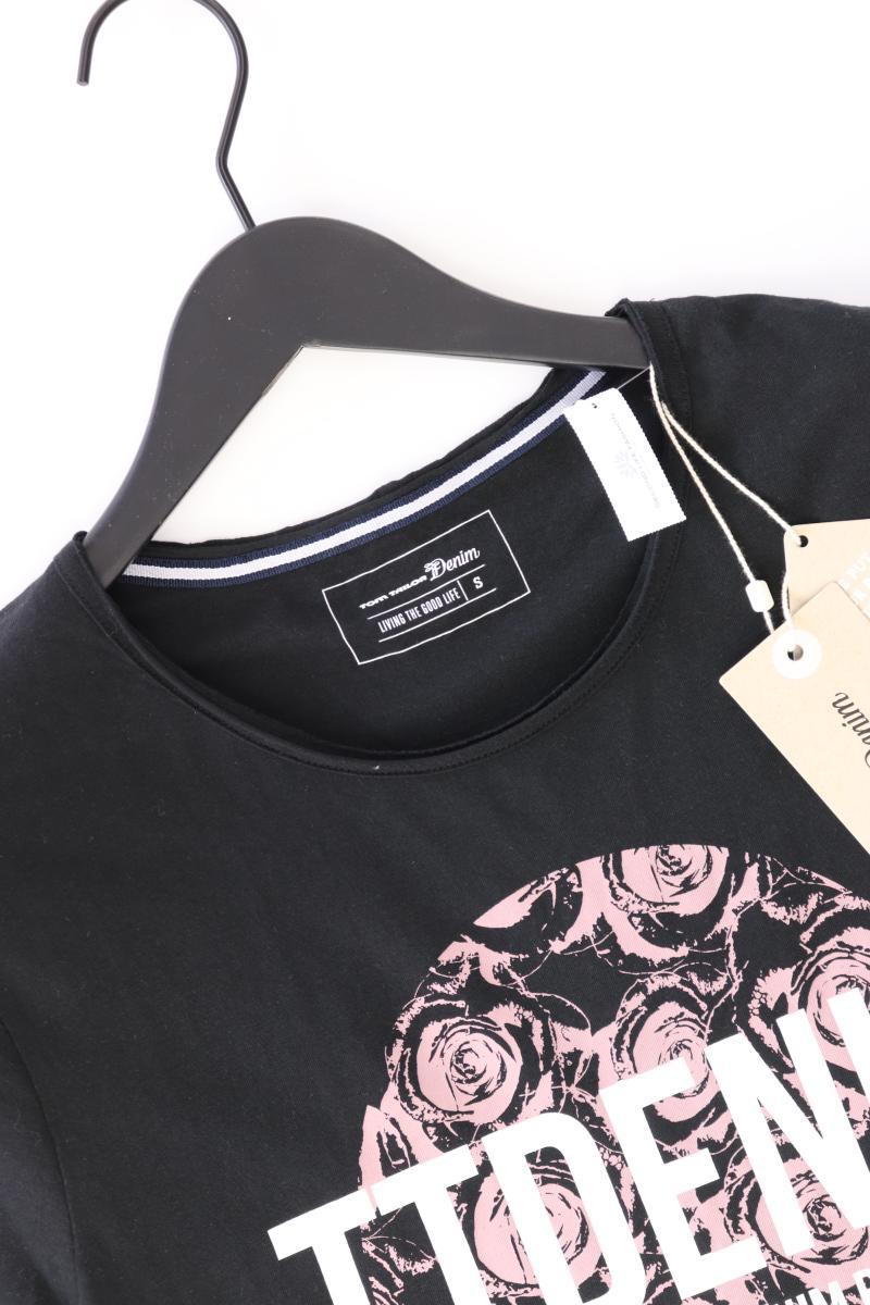 Tom Tailor (Denim) Printshirt für Herren Gr. S neu mit Etikett Kurzarm schwarz