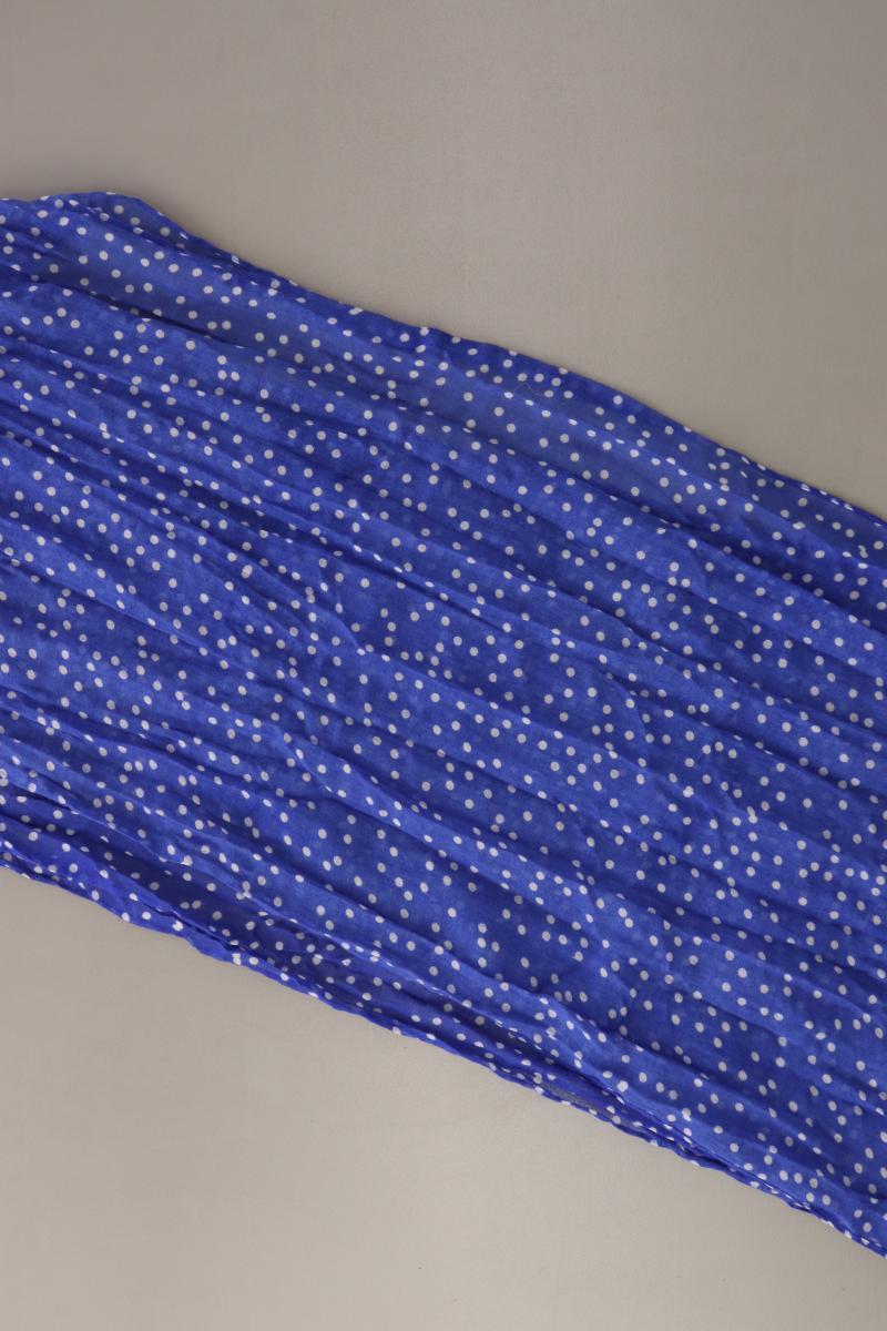 Tuch gepunktet blau aus Polyester