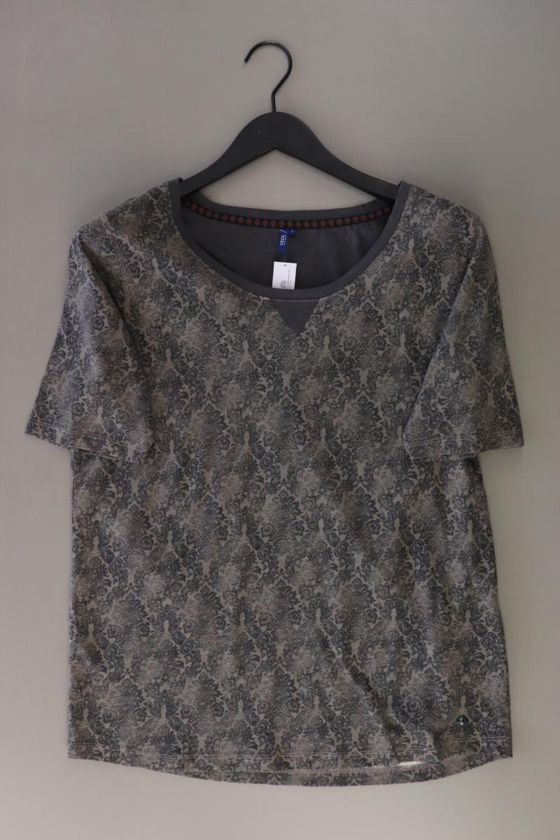 Cecil Printshirt Gr. L Kurzarm grau aus Baumwolle