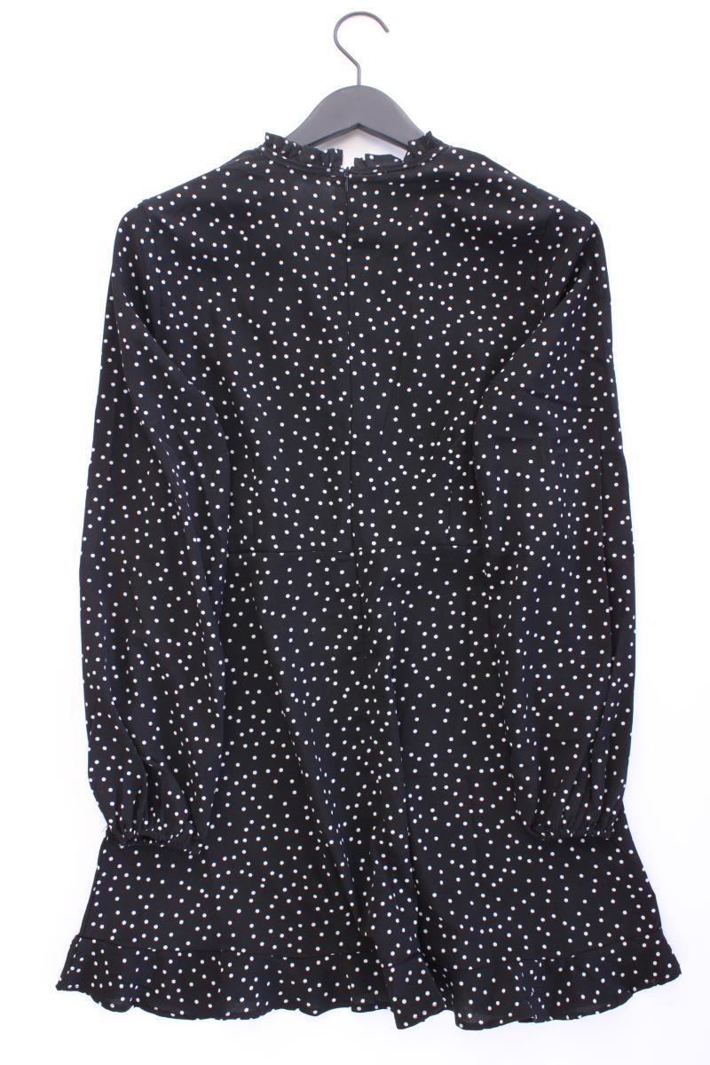 MISSGUIDED Langarmkleid Gr. 40 gepunktet schwarz