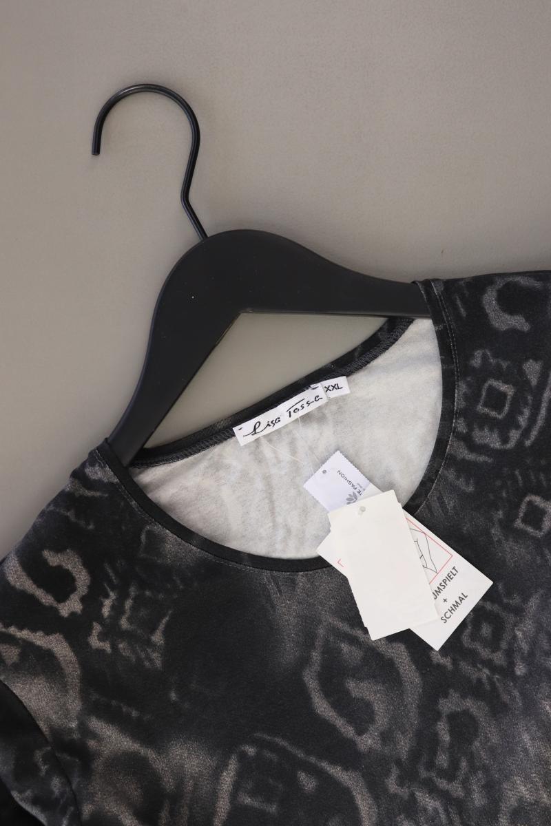 Lisa Tossa Printshirt Gr. XXL neu mit Etikett 3/4 Ärmel grau aus Viskose