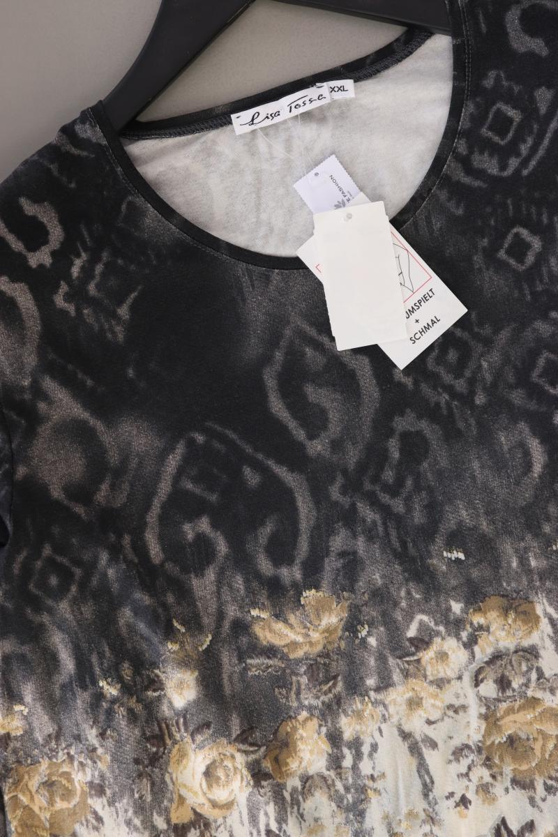 Lisa Tossa Printshirt Gr. XXL neu mit Etikett 3/4 Ärmel grau aus Viskose