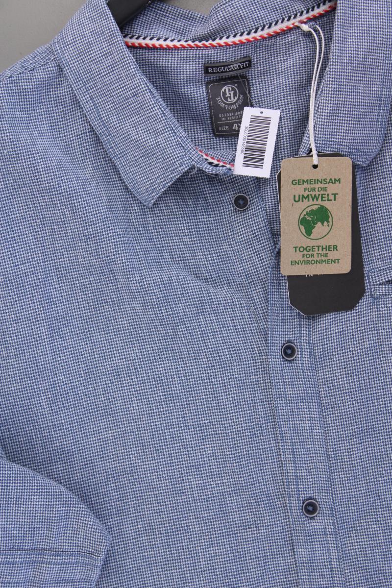Tom Tompson Hemd Gr. 4XL für Herren Gr. XXXL neu mit Etikett Kurzarm blau