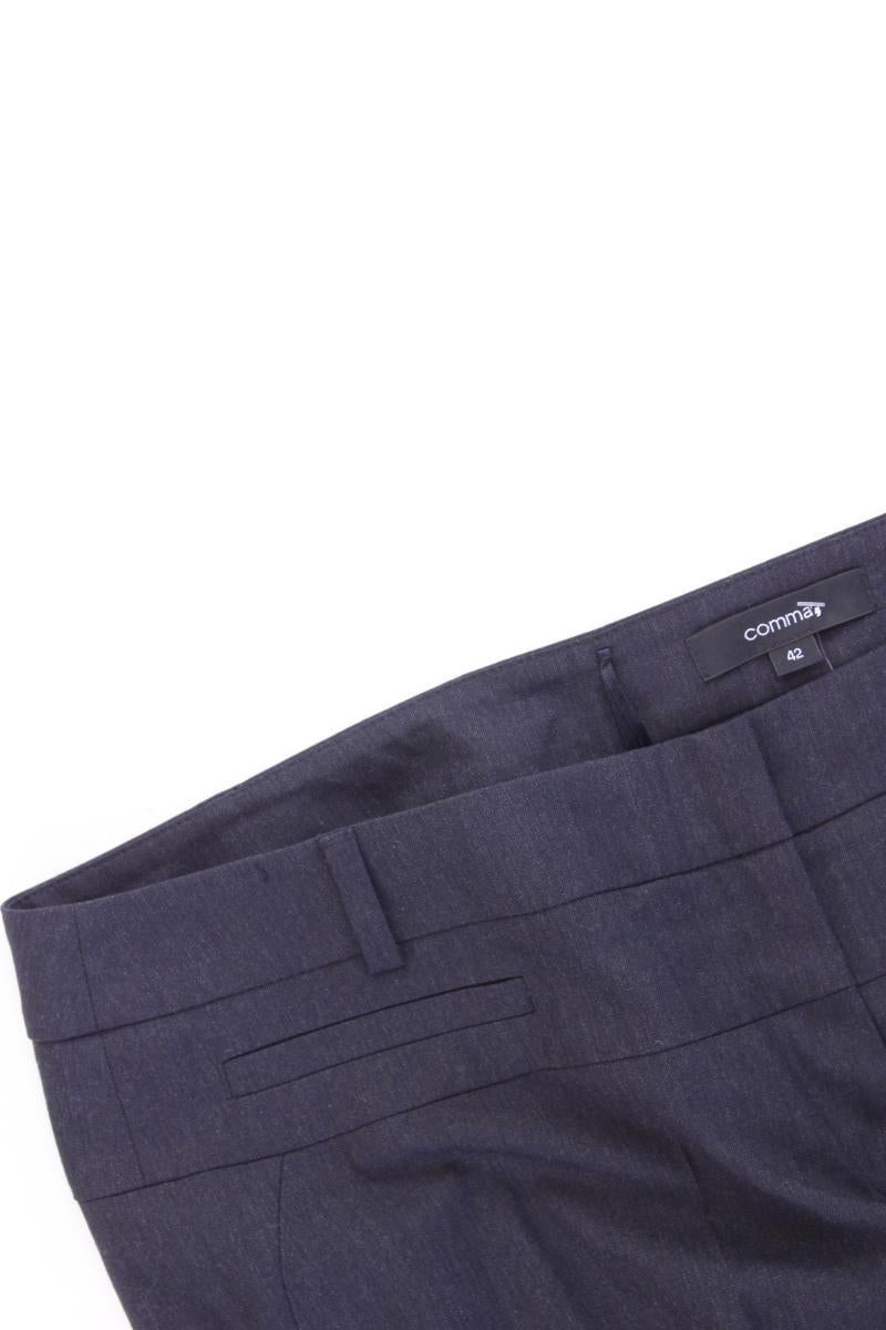 comma, Anzughose Gr. 42 blau aus Polyester