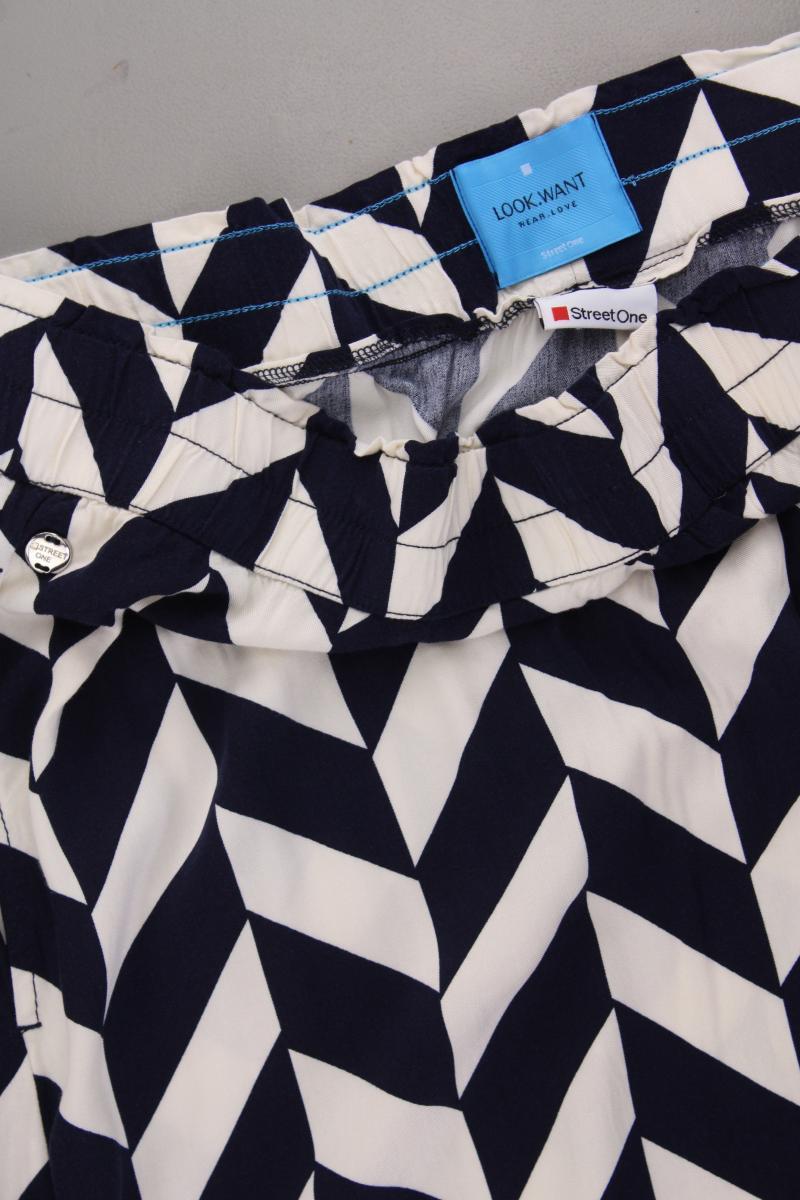 Street One Stretchrock Gr. 48 geometrisches Muster blau