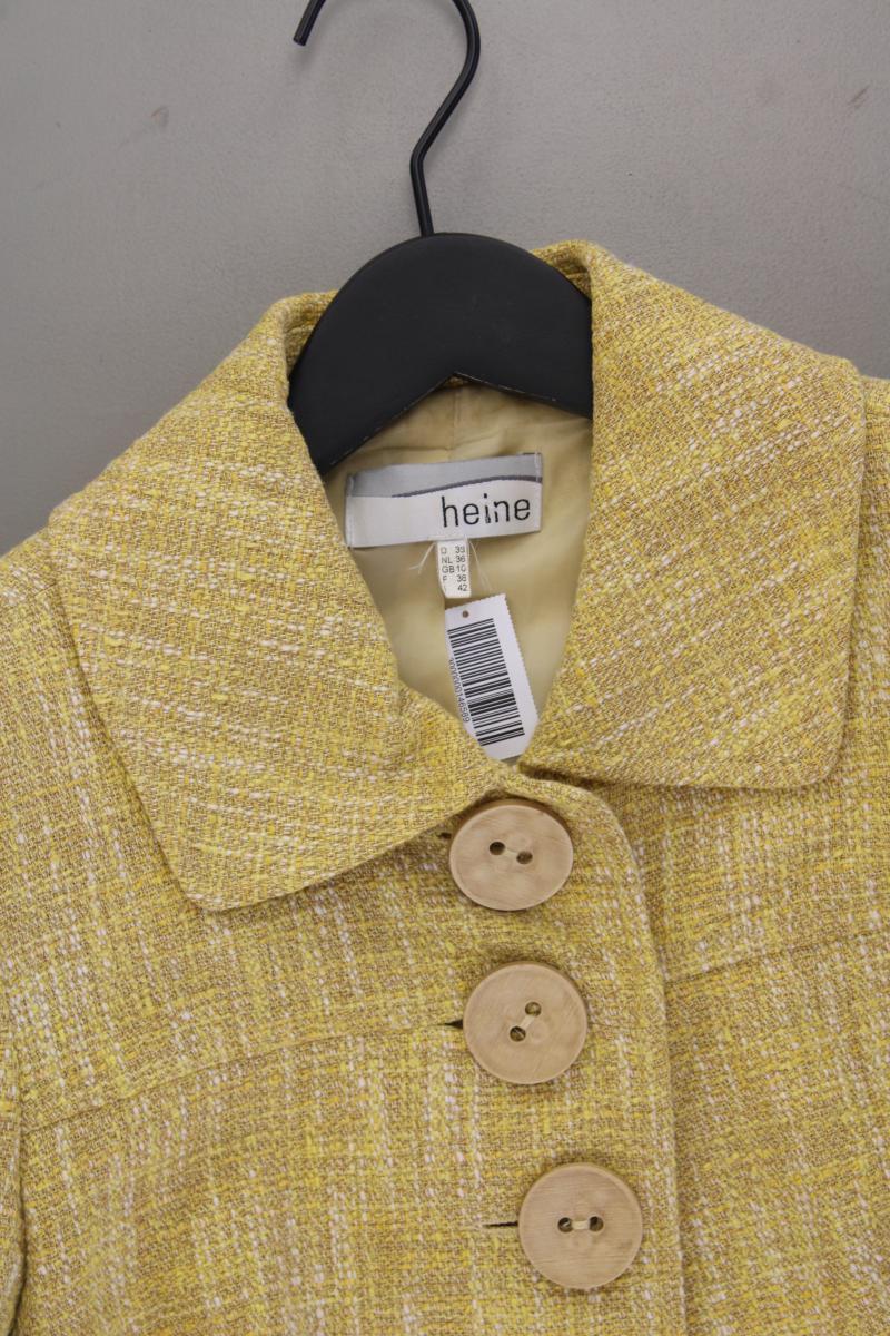Heine Bouclé Kurzjacke Gr. 36 gelb aus Baumwolle