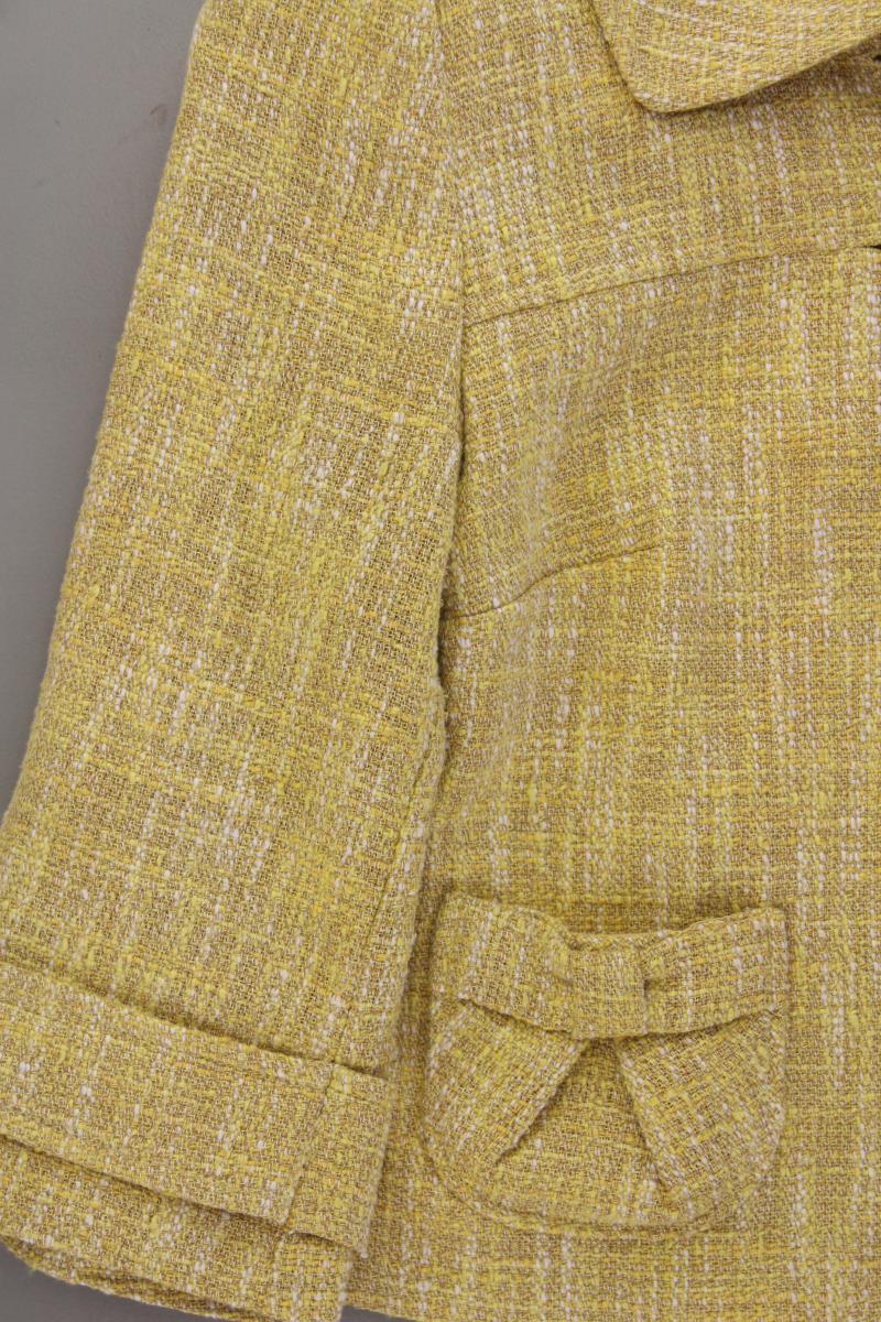 Heine Bouclé Kurzjacke Gr. 36 gelb aus Baumwolle