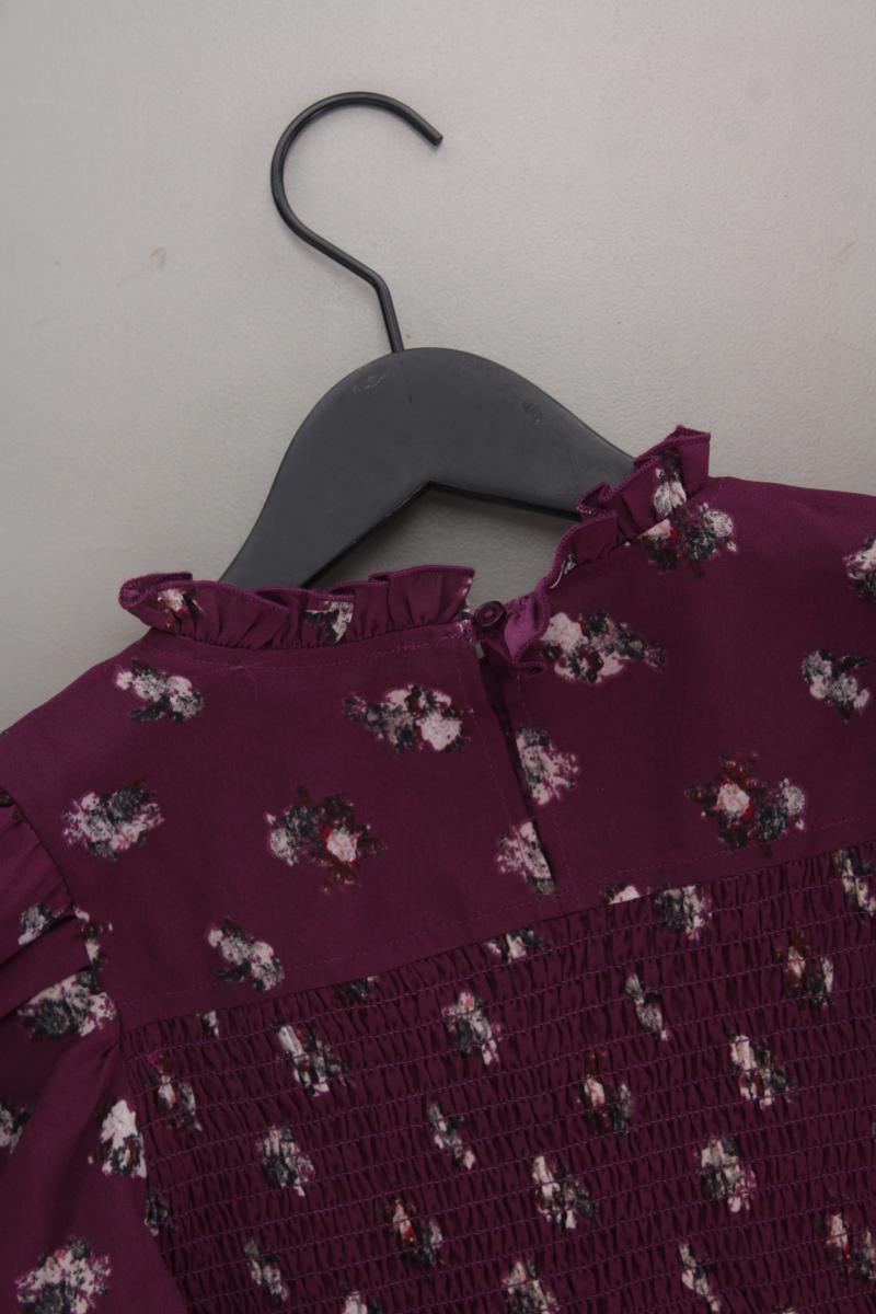NA-KD Crop Bluse Gr. M Langarm lila aus Polyester