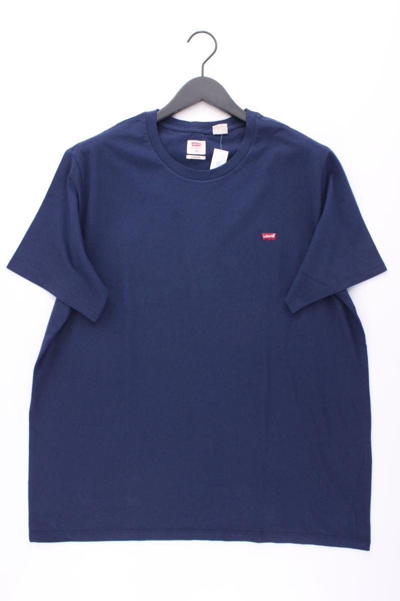 Levi's T-Shirt für Herren Gr. XL Kurzarm blau aus Baumwolle