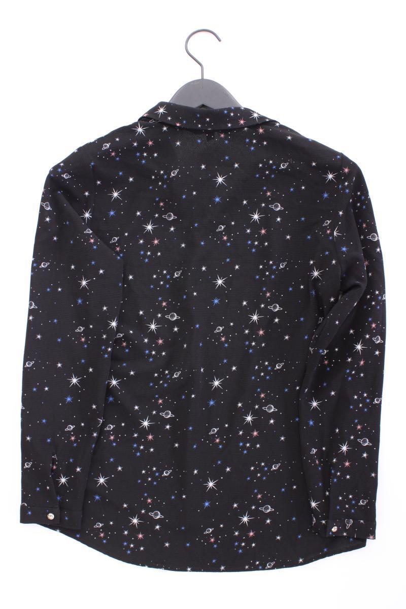 Tom Tailor (Denim) Langarmbluse mit Universumsprint Gr. XS schwarz aus Polyester
